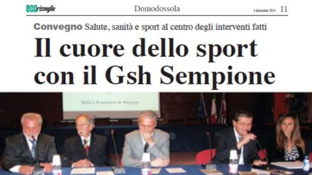 Convegno salute sanita e sport il cuore dello sport con il gsh sempione