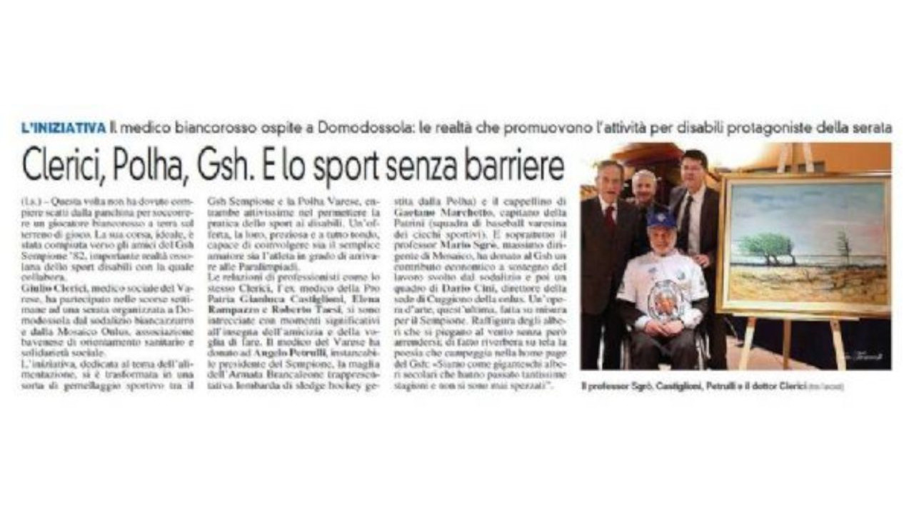 Lo sport senza barriere, Clerici, Polha, Gsh