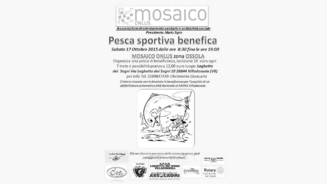 Pesca sportiva benefica al Laghetto dei Sogni-Villadossola