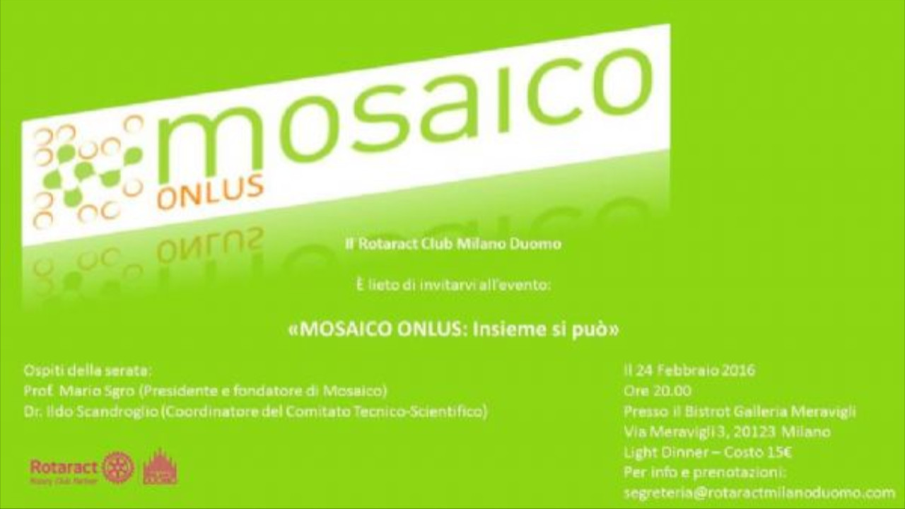 Rotaract Club Milano Duomo PHF organizza serata